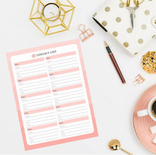 Load image into Gallery viewer, Contact List Planner: Printable