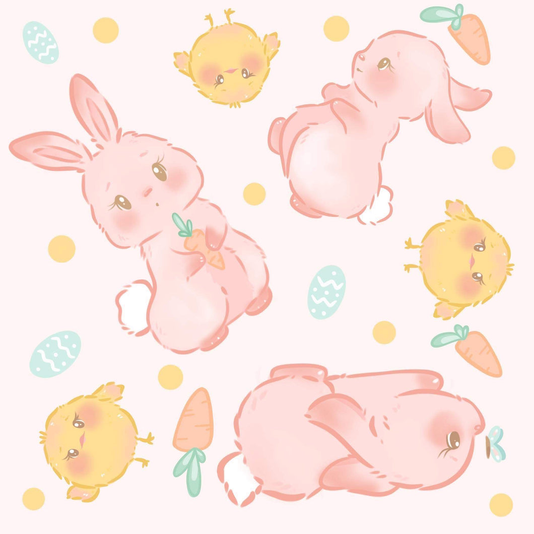 Easter Pink Bunny and Chicks