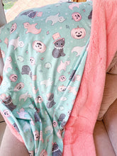 Load image into Gallery viewer, Halloween on Mint Snuggle Blanket