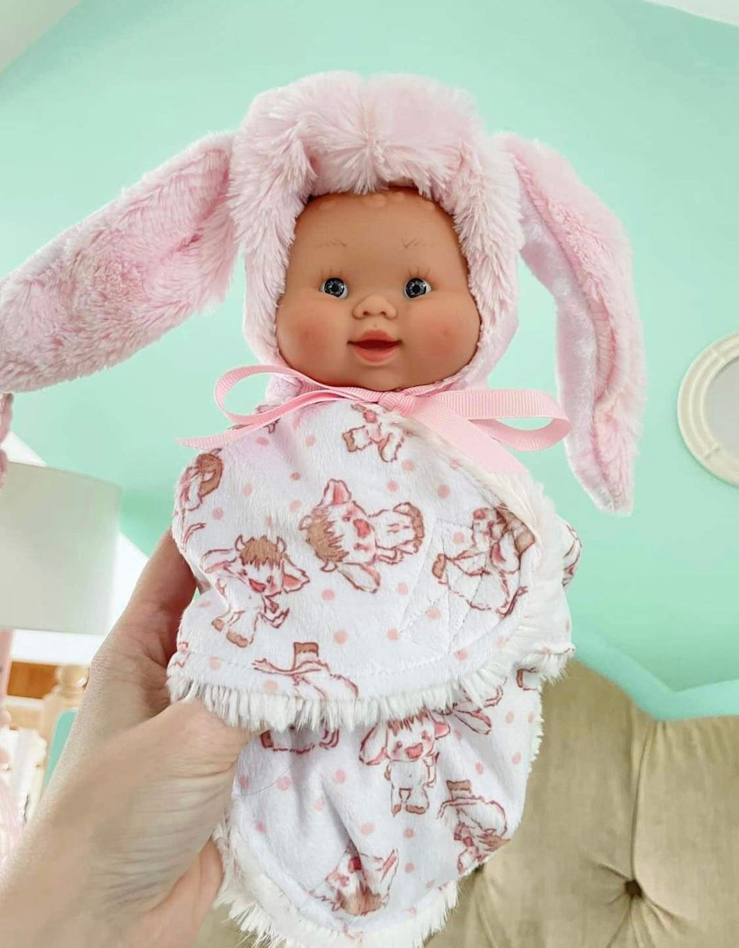 8” doll swaddle set