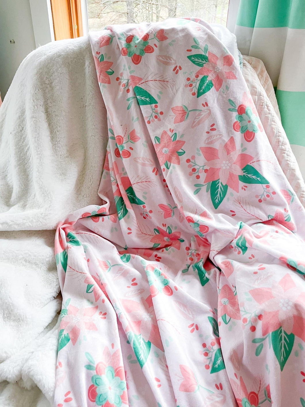 Poinsettia Snuggle Blanket