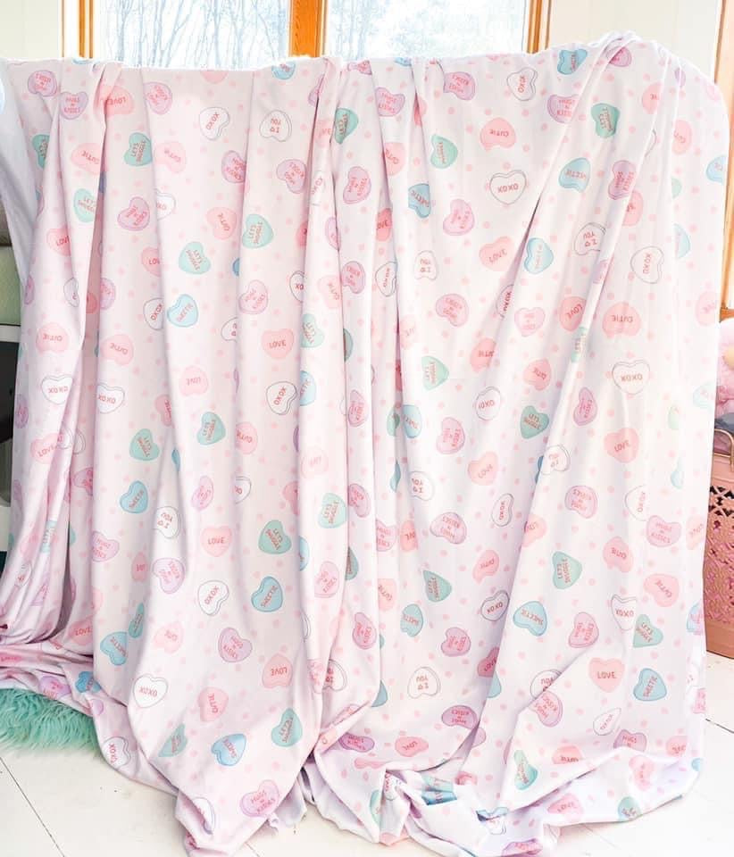 Candy Hearts Snuggle Blanket