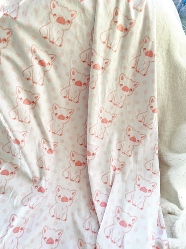 Kawaii Pig Snuggle Blanket