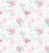 Load image into Gallery viewer, Mermaids and Narwals Snuggle Blanket