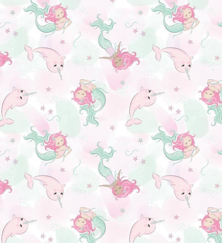 Mermaids and Narwals Snuggle Blanket