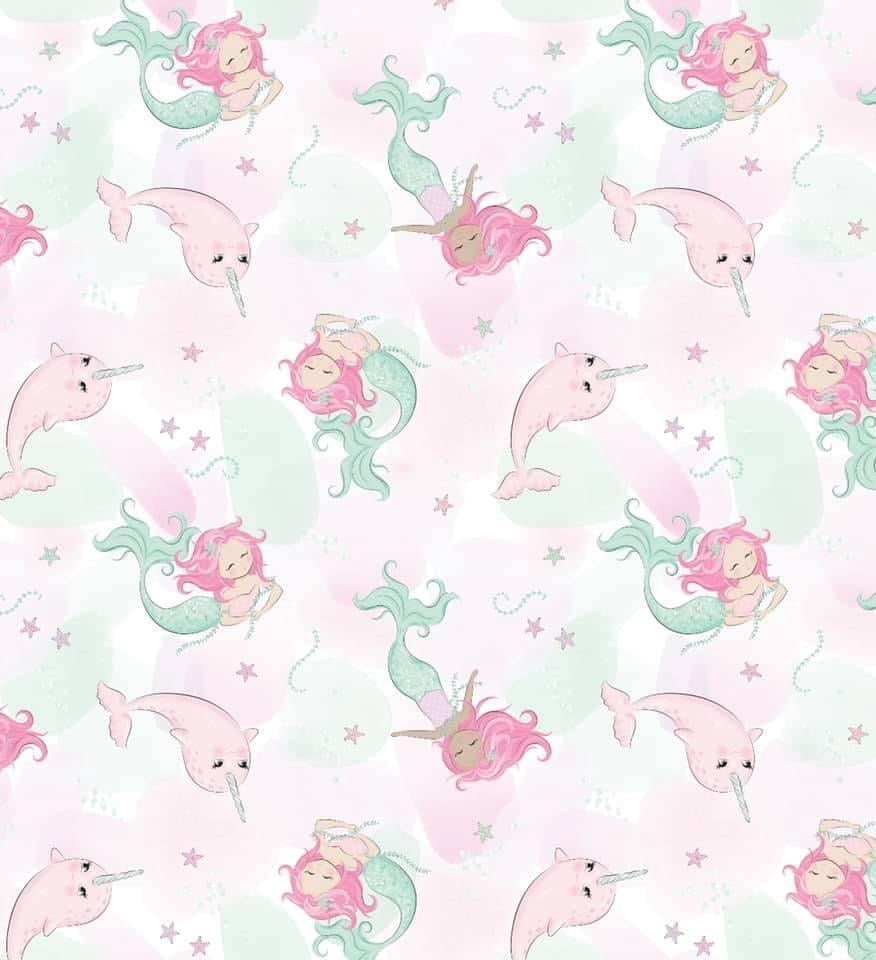 Mermaids and Narwals Snuggle Blanket