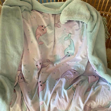 Load image into Gallery viewer, Narwhals Snuggle Blanket