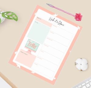 Week at a Glance Planner: Printable