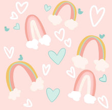 Load image into Gallery viewer, Rainbows and Hearts Snuggle Blanket