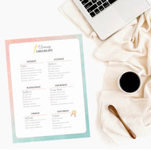 Load image into Gallery viewer, Cleaning Checklist Planner: Printable