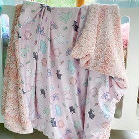 Pink Halloween snuggle blanket